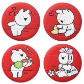 Спонж косметический для пудры The Saem Over Action Little Rabbit Love Me Cushion Puff