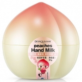 Увлажняющий крем для рук с ароматом персика Bioaqua Peaches Hand Milk 