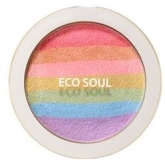 Компактные румяна-хайлайтер The Saem Eco Soul Prism Blusher