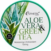 Гидрогелевые патчи для глаз с алоэ вера и зеленым чаем Esthetic House Aloe Vera and Green Tea Hydrogel Eye Patch