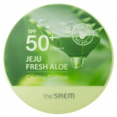 Кушон охлаждающий солнцезащитный The Saem Jeju Fresh Aloe Cooling Cushion Natural Baige SPF 50+ PA+++