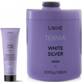 Тонирующая маска для нейтрализации желтого оттенка Lakme White Silver Toning Mask