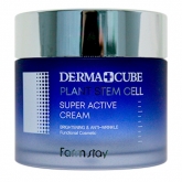 Антивозрастной крем FarmStay Derma Cube Plant Stem Cell Super Active Cream