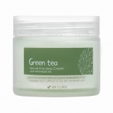 Увлажняющий крем с зеленым чаем 3W Clinic Green Tea Natural Time Sleep Cream