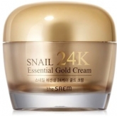 Крем с экстрактом муцина улитки The Saem Snail Essential 24K Gold Cream