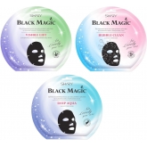 Кислородная маска для лица двойного действия с бамбуковым углем Shary Black Magic Bubble Clean Mask Sheet