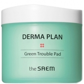 Пилинг-пэды для проблемной кожи The Saem Derma Plan Green Trouble Pad