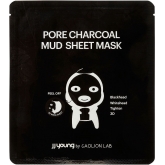 Глубокоочищающая 3D- маска с углём, глиной и вулканическим пеплом JJ Young Pore Charcoal Mud Sheet Mask