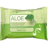 Очищающие увлажняющие салфетки с экстрактом алоэ FarmStay Aloe Moisture Soothing Cleansing Tissue