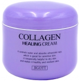 Ночной крем для лица с коллагеном Jigott Collagen Healing Cream