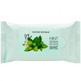 Очищающие салфетки для волос Nature Republic Mint Solution Hair Fresh Dry Tissue