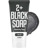 Очищающая пенка для умывания A'Pieu Black Soap 2+ Cleansing Foam Fresh