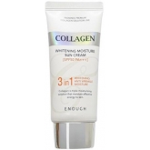 Солнцезащитный крем с коллагеном 3 в 1 Enough Collagen Whitening Moisture Sun Cream 3 in 1 SPF50+ PA+++