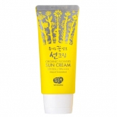 Солнцезащитный крем с цветочными ферментами Whamisa Organic Flowers Sun Cream SPF50+ PA++++