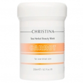 Маска для пересушенной кожи с морковью Christina Sea Herbal Beauty Mask Carrot For Over-Dried Skin