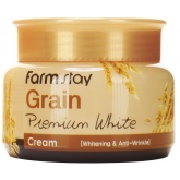 Осветляющий крем с ниацинамидом и экстрактом овса FarmStay Grain Premium White Cream