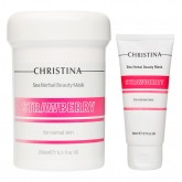 Маска для нормальной кожи с экстрактом клубники Christina Sea Herbal Beauty Mask Strawberry For Normal Skin