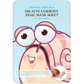 Листовая маска для кожи лица с улиточной слизью Milatte Fashiony Snail Mask Sheet