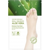 Увлажняющая маска-носочки для ног Nature Republic Real Squeeze Aloe Vera Moisture Foot Mask