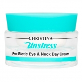 Дневной крем для кожи вокруг глаз и шеи Christina Unstress Probiotic Day Cream Eye And Neck SPF 8