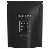 Сухой угольно-кофейный скраб Beautific Black D-Tox Detoxifying Face And Body Scrub