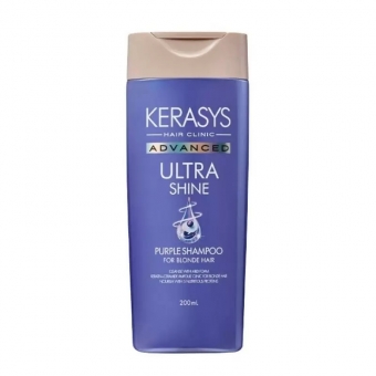 Шампунь с церамидными ампулами идеальный блонд KeraSys Advanced Ultra Shine Purple Shampoo