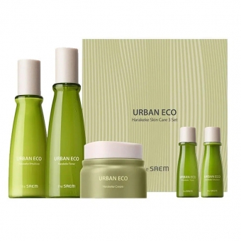 Ухаживающий набор с экстрактом льна The Saem Urban Eco Harakeke Skin Care 3 Set