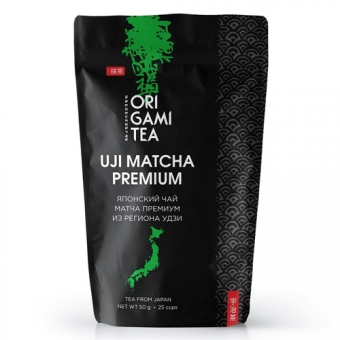 Японский зелёный чай Удзи Матча премиум Origami Tea Uzi Matcha Premium