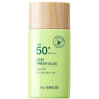 Солнцезащитный гель с алоэ вера The Saem Jeju Fresh Aloe Sun Gel SPF50+ РА++++