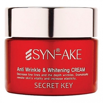 Омолаживающий крем для лица со змеиным ядом Secret Key Syn-Ake Anti Wrinkle and Whitening Cream