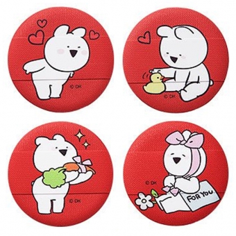 Спонж косметический для пудры The Saem Over Action Little Rabbit Love Me Cushion Puff