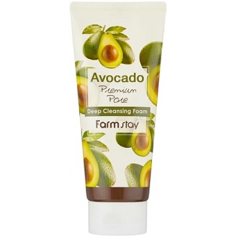 Пенка для умывания с экстрактом авокадо FarmStay Avocado Premium Pore Deep Cleansing Foam