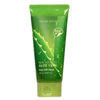 Отшелушивающая маска-плёнка с соком алоэ Nature Republic Real Squeeze Aloe Vera Peel Off Pack