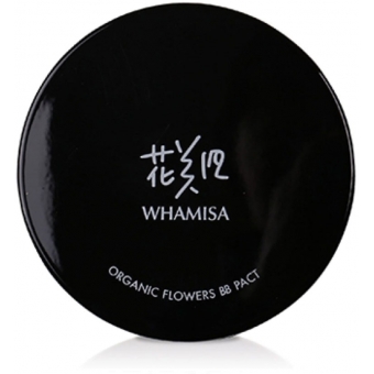Тональный BB крем в кушоне Whamisa Organic Flowers Natural Fermentation BB Pact SPF50+ и PA++++