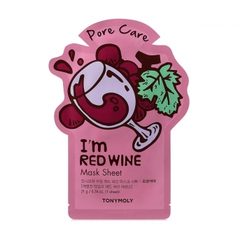 Тканевая маска для лица с красным вином Tony Moly I'm Real Red Wine Mask Sheet