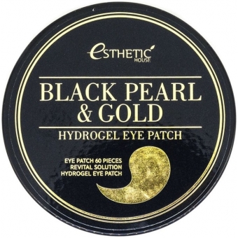 Гидрогелевые  патчи для глаз Esthetic House Black Pearl And Gold Hygrogel Eyepatch