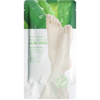 Пилинг маска для ног Nature Republic Real Squeeze Aloe Vera Peeling Foot Mask