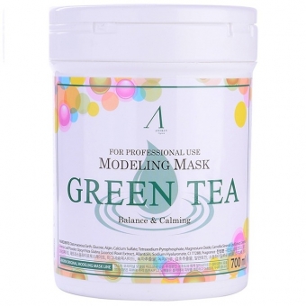 Альгинатная маска с зеленым чаем Anskin Green Tea Modeling Mask / container