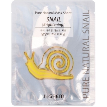Тканевая улиточная маска The Saem Pure Natural Mask Sheet Snail Brightening