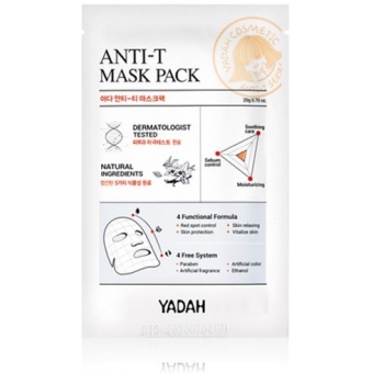 Тканевая маска для жирной кожи Yadah Anti-T Maskpack