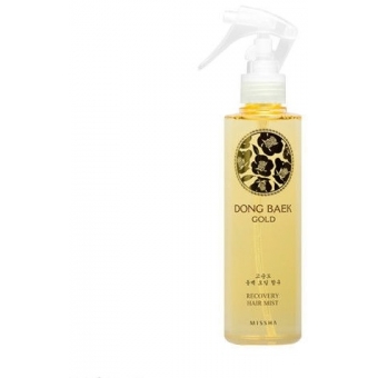 Спрей для волос премиум-класса Missha Dong Baek Gold Premium Recovery Hair Mist
