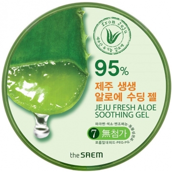 Универсальный увлажняющий гель с алоэ The Saem Jeju Fresh Aloe Soothing Gel 95%