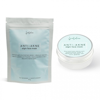 Альгинатная маска от акне с чайным деревом Smorodina Anti-akne Algin Face Mask 