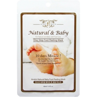 Пилинг-маска для ног Anskin Natural Baby Foot Peeling Mask / Sheet