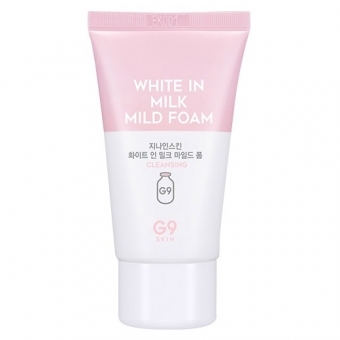 Отбеливающая пенка для чувствительной кожи G9Skin White in Milk Mild Foam