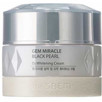 Отбеливающий кислородный крем  The Saem Gem Miracle Black Pearl O2 Whitening Cream