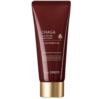 Антивозрастной крем для шеи The Saem Chaga Anti-wrinkle Neck Cream