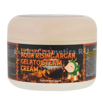 Паровой крем с аргановым маслом Elizavecca Aqua Rising Argan Gelato Steam Cream
