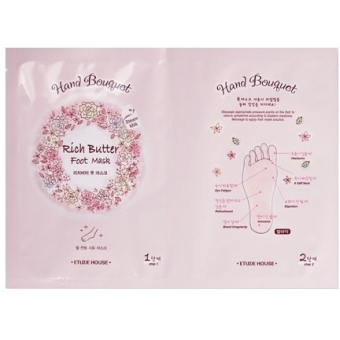 Маска для ног Etude House Hand Bouquet Rich Butter Foot Mask