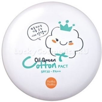 Матирующая компактная пудра Holika Holika Oil Queen Cotton Pact